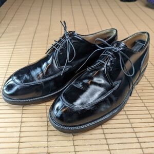 TO BOOT NEW YORK ADAM DERRICK Men's OXFORDS SHOES SPLIT TOE BLACK Leather SZ 10.